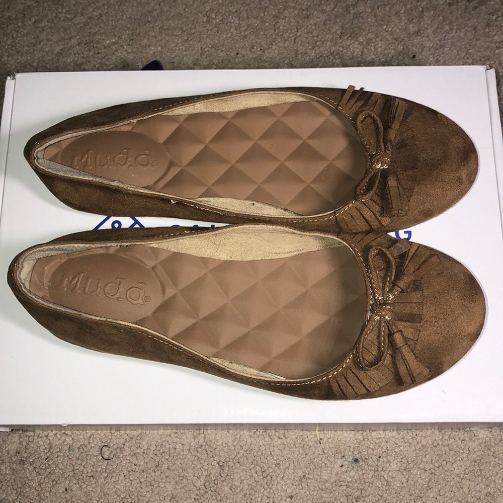 Bohemian brown suede flats